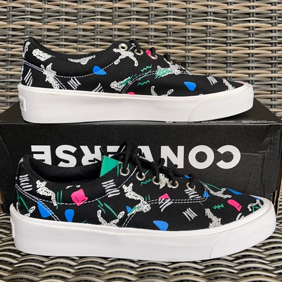 Converse Skid Grip CVO OX Archive Print - Black/Court Green/White MEN`S